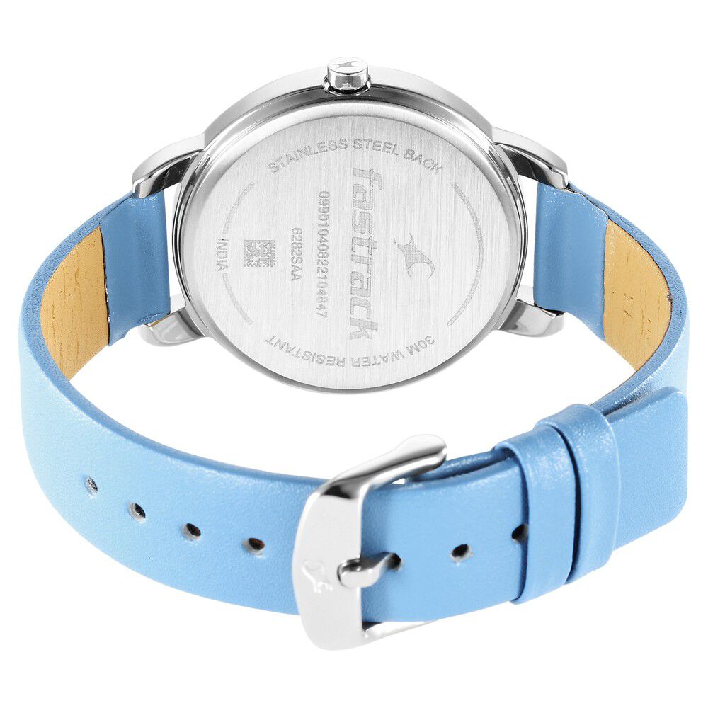 Fastrack Stunners Quartz Analog Blue Dial Leather Strap Watch for Girls - image number 4