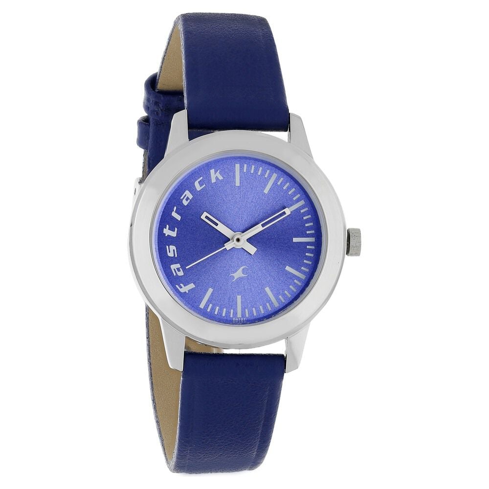 Fastrack Quartz Analog Blue Dial Leather Strap Watch for Girls - image number 1