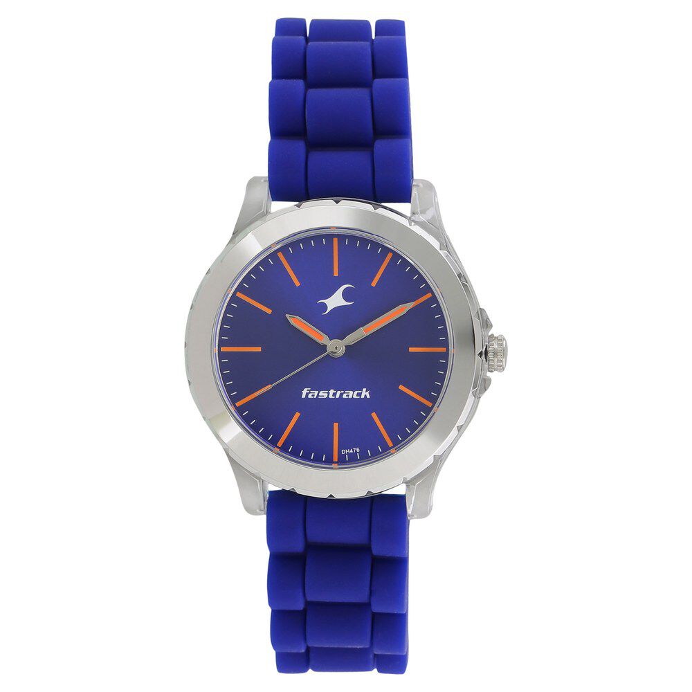 Fastrack Trendies Quartz Analog Blue Dial Silicone Strap Watch for Girls - image number 0