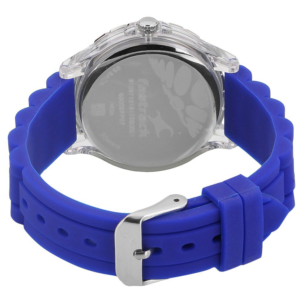 Fastrack Trendies Quartz Analog Blue Dial Silicone Strap Watch for Girls - image number 3