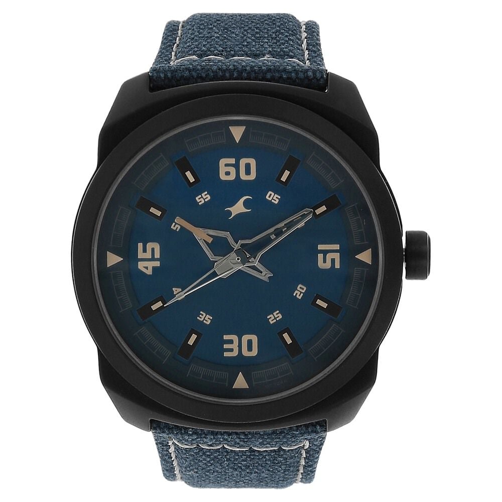Fastrack Quartz Analog Blue Dial Fabric Strap Watch for Guys - image number 0