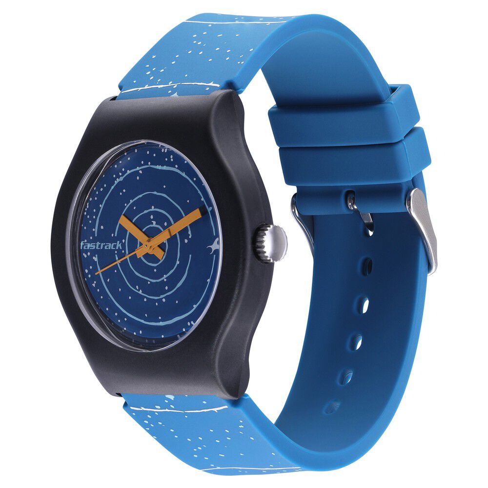 Fastrack Space Rover Quartz Analog Blue Dial Silicone Strap Unisex Watch - image number 2