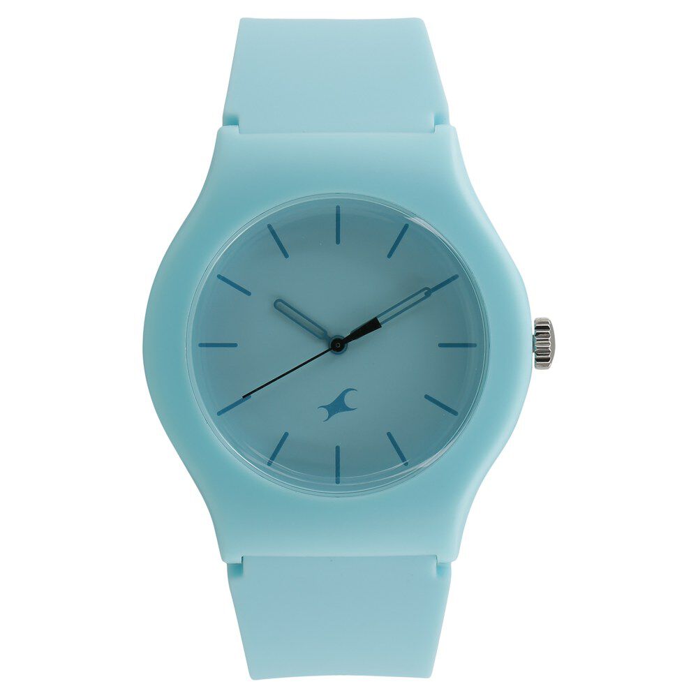 Fastrack Quartz Analog Blue Dial Silicone Strap Watch for Unisex - image number 0