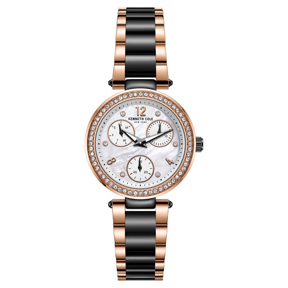 Kenneth Cole Quartz Multifunction Mother of Pearl Dial Stainless Steel Strap Watch for Women