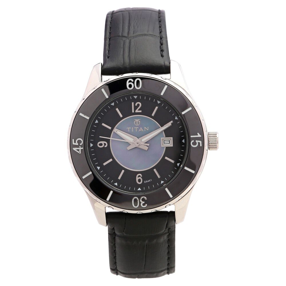 Black Dial Leather Strap...