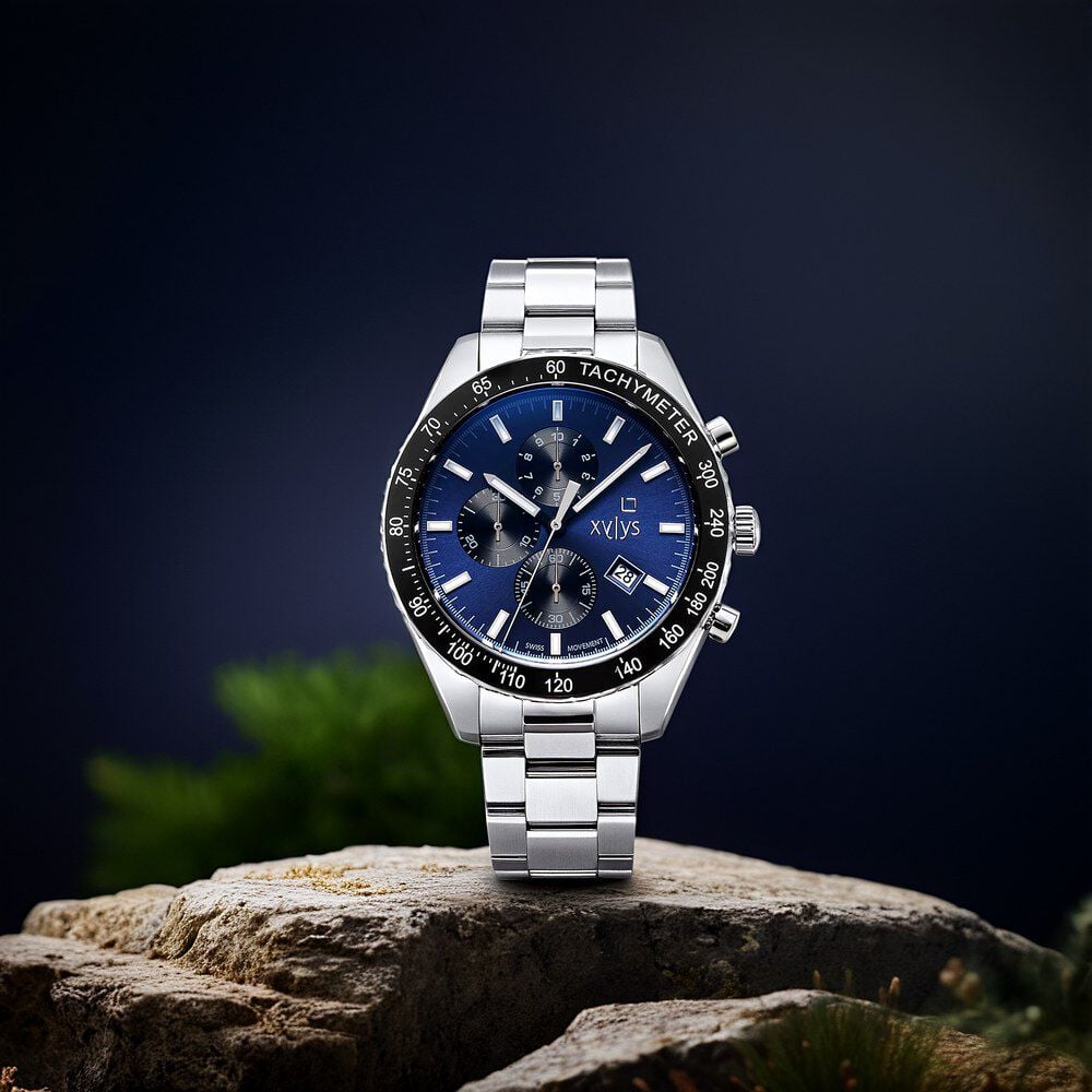 Buy Online Xylys Velocita Swiss Chronograph Stainless Steel Blue