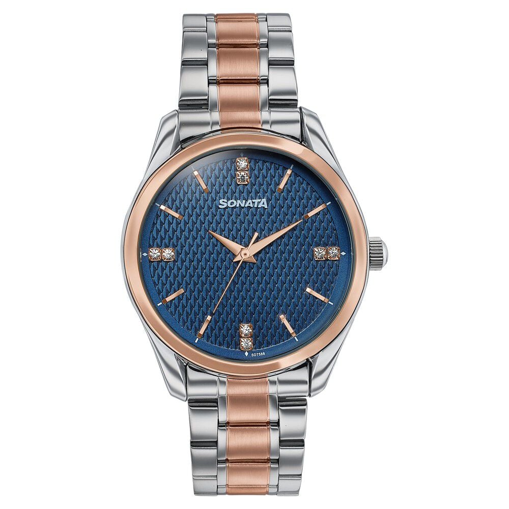Sonata Jashn Quartz Analog Blue Dial Two Toned Metal Strap Watch For Men-picture-27