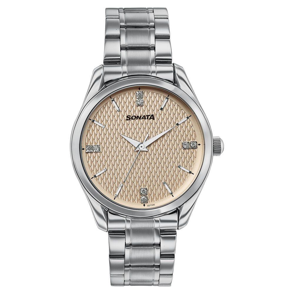 Sonata Jashn Quartz Analog Beige Dial Silver Metal Strap Watch For Men-picture-22