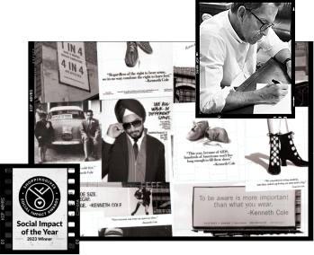Kenneth Cole History and Social Impact Collage
