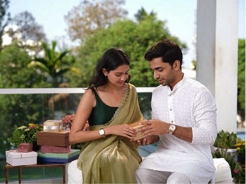 Couple sitting and sharing a moment