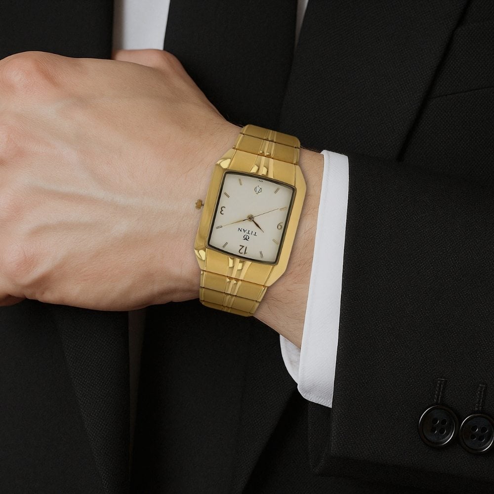 Buy Online Titan Rectangle White Dial Analog with Da…