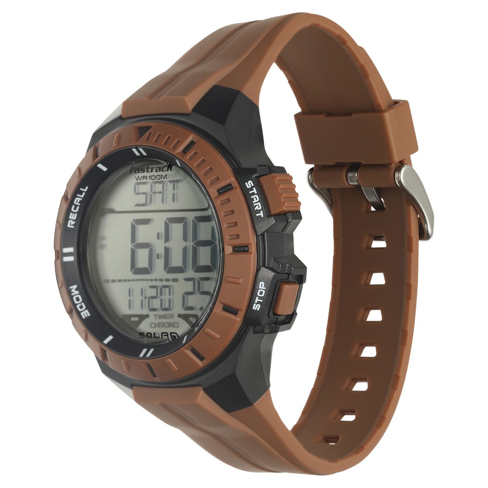 Buy Online Fastrack Streetwear Digital Dial PU Strap Watch for Guys ...