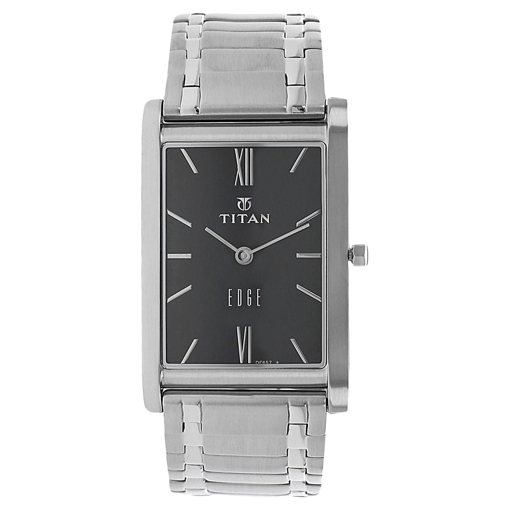 Buy Online Titan Edge Blue Dial Analog Stainless Steel Strap watch for Men nh1043sm16a Titan