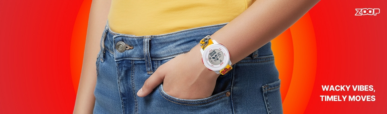 Buy Online Zoop Looney Tunes Digital Watch with Silver Case and