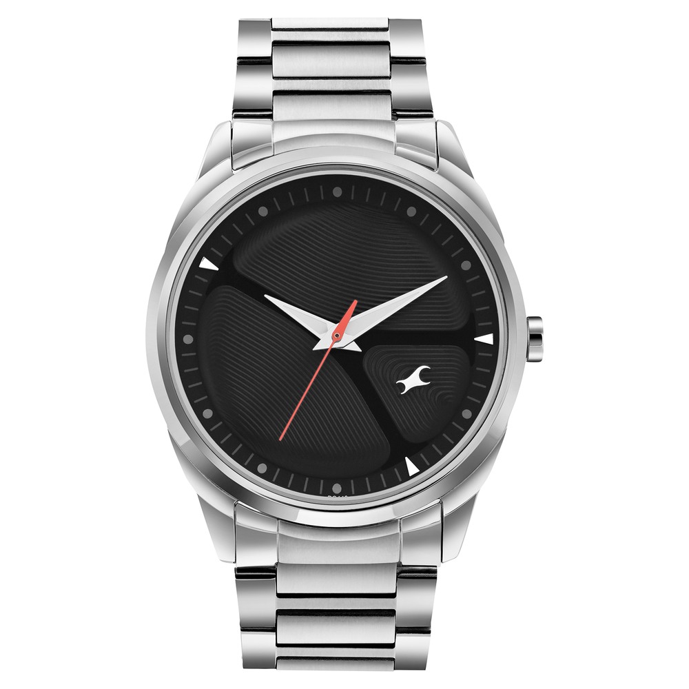 Buy Online Fastrack MetaWe Quartz Analog Black Dial Stainless Steel Strap Watch For Guys 3273sm02 Titan