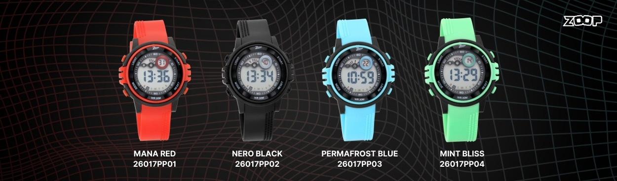 Buy Online Zoop Digital Watch with Digital Dial & Red Strap for