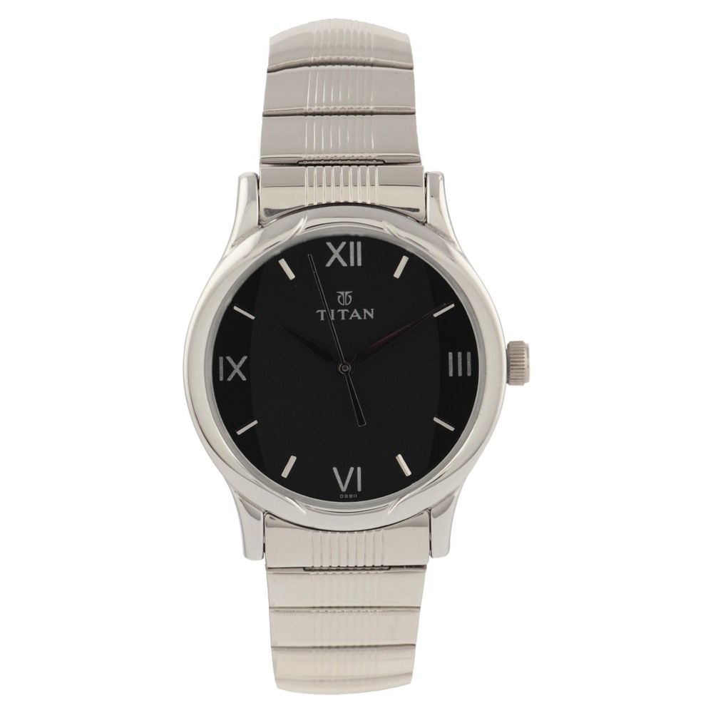Buy Online Titan Quartz Analog Black Dial Watch for Men ne1580sm02 Titan