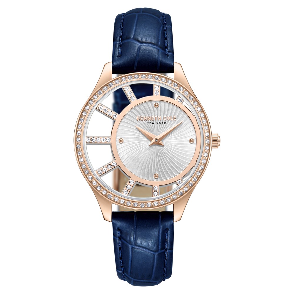 Buy Online Kenneth Cole Quartz Analog Silver Dial Leather Strap