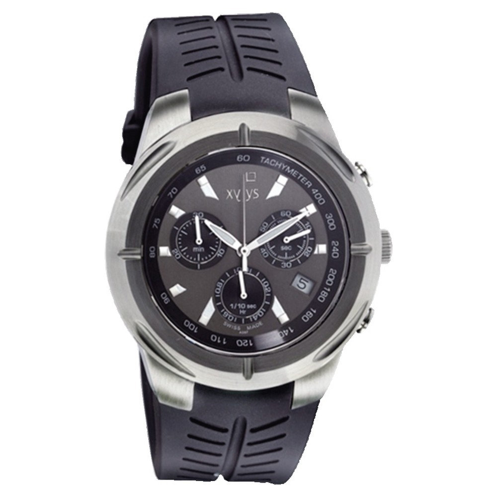Buy Online Xylys Quartz Chronograph Silver Dial Plastic Strap Watch for