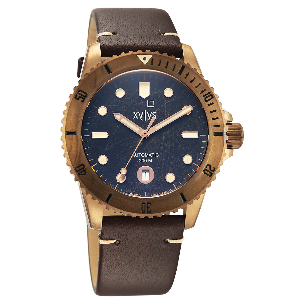 Buy Online Xylys Swiss Automatic Brown Dial Brown Leather Strap
