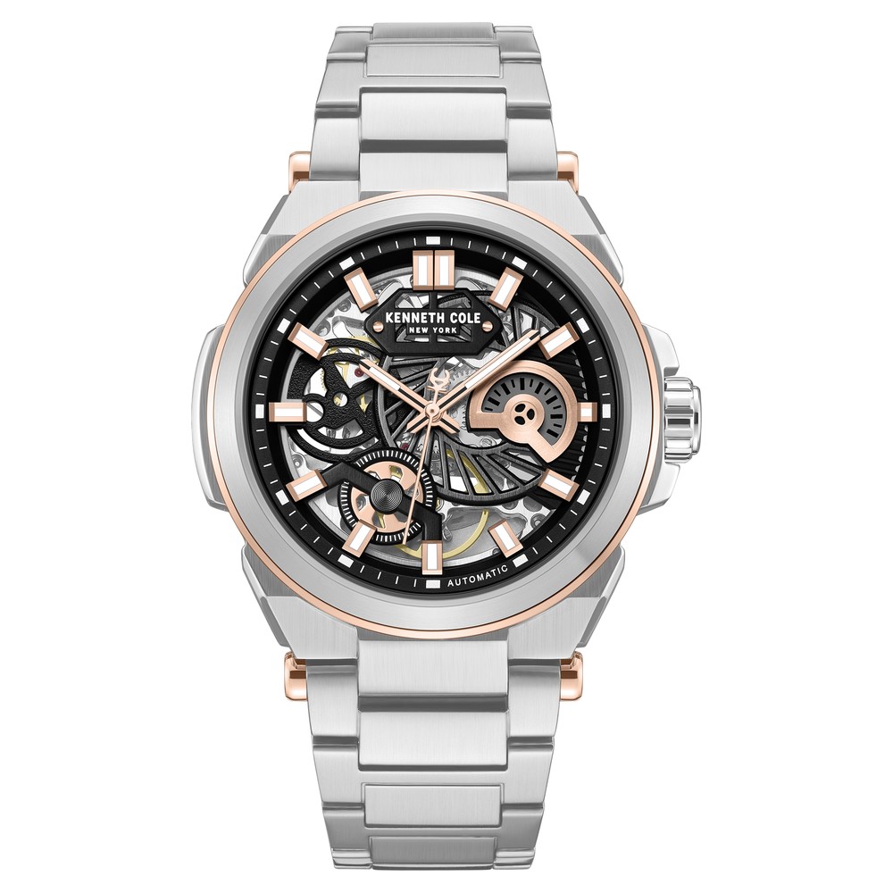 Buy Online Kenneth Cole Automatic With Self Winding Automatic With Self  Winding Black Dial Stainless Steel Strap Watch For Men kcwgy0065605mn 