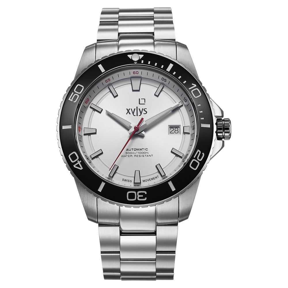 Buy Online Xylys Automatic Analog with Date Silver Dial Silver