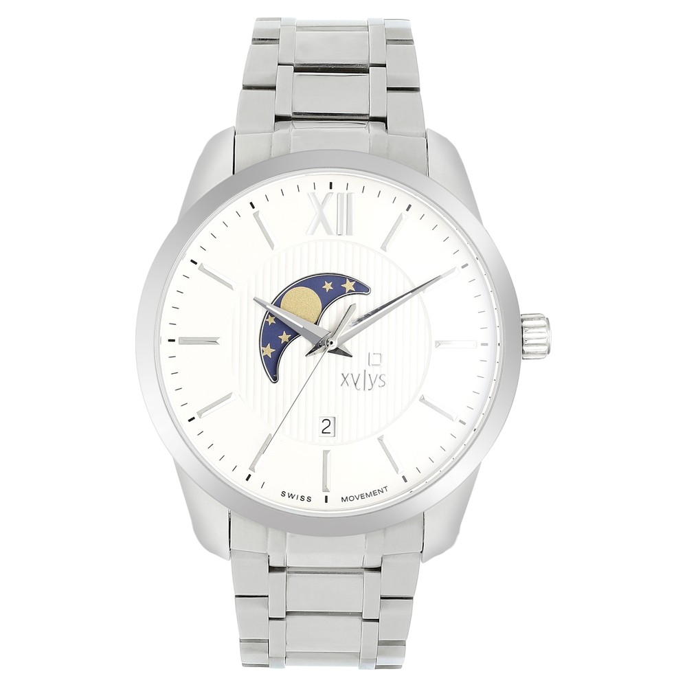 Buy Online Xylys Swiss Analog Moonphase Silver Stainless