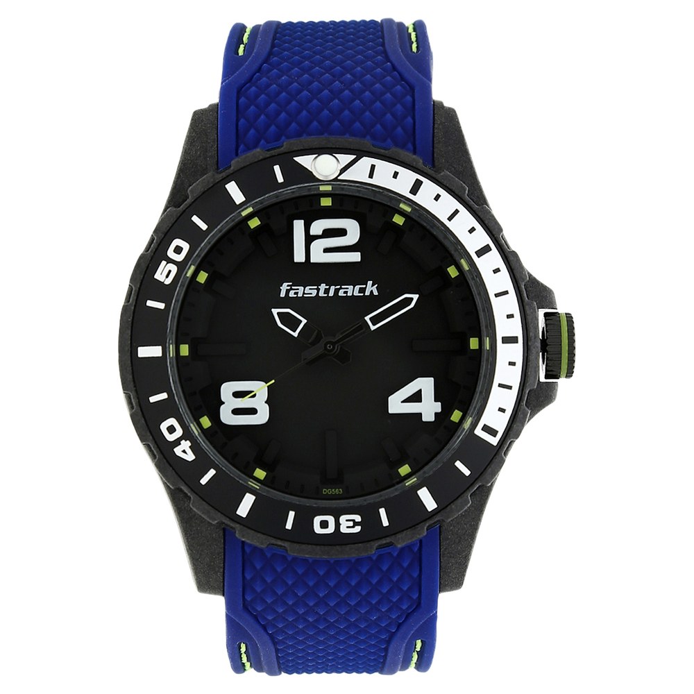 Buy Online Fastrack Light Weight Quartz Analog Black Dial Silicone