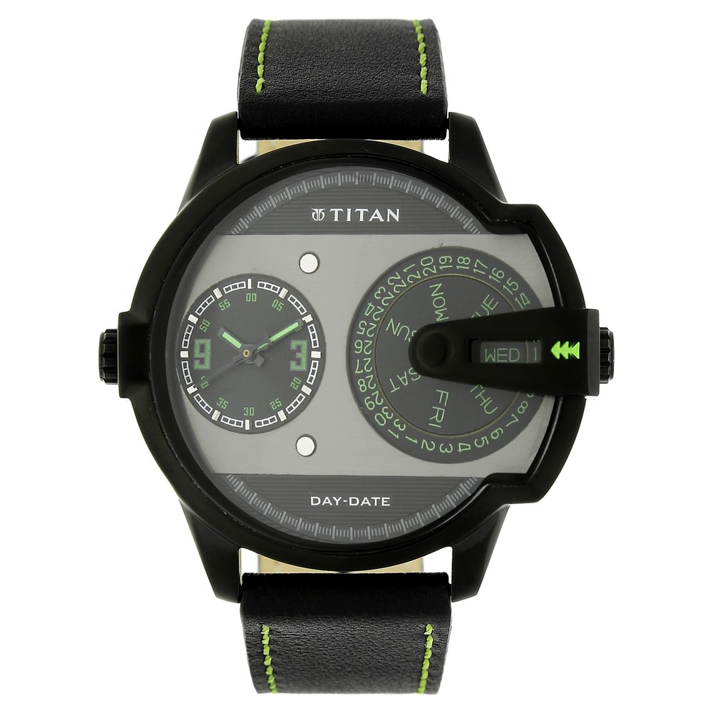 TKScompany Buy Online Titan Quartz Analog with Day and Date Black Dial