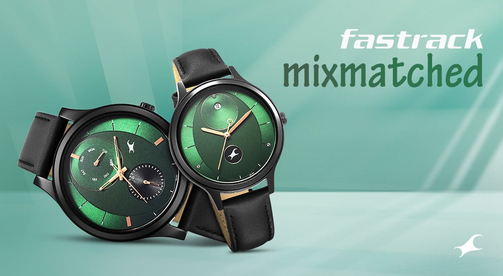 Buy Online Fastrack Mixmatched Quartz Analog Black Dial