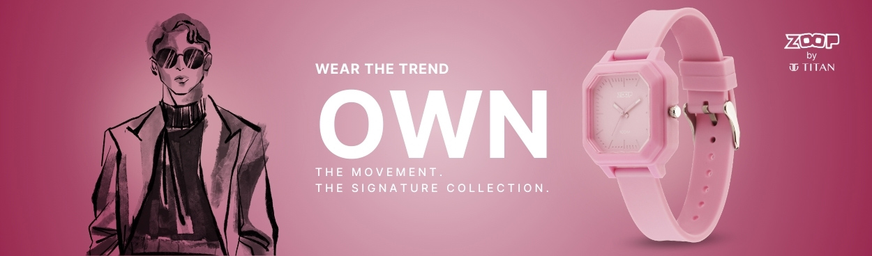 Buy Online Zoop Analog Watch with Pink Dial & Pink Strap for Girls