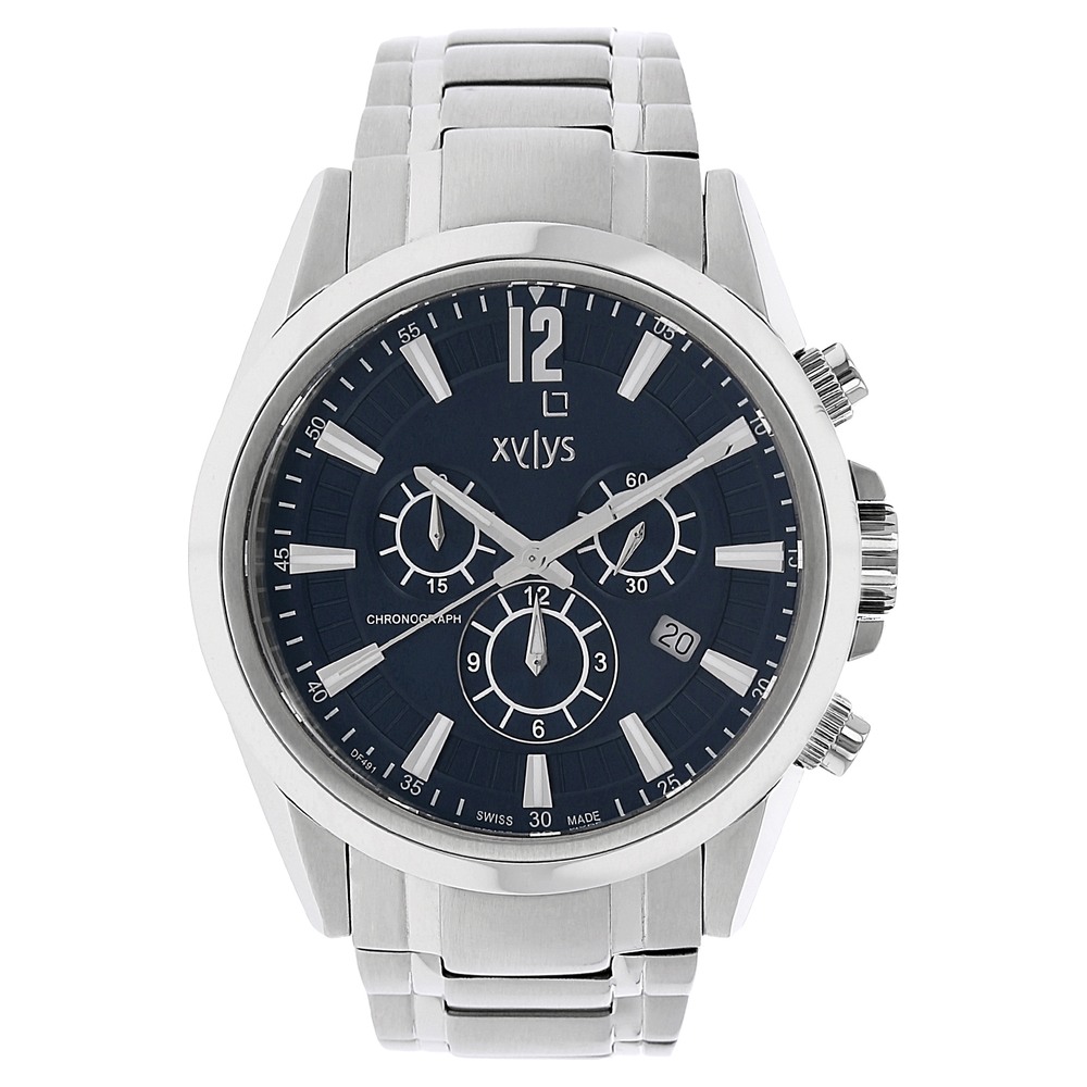 Buy Online Xylys Quartz Chronograph Blue Dial Stainless Steel Strap