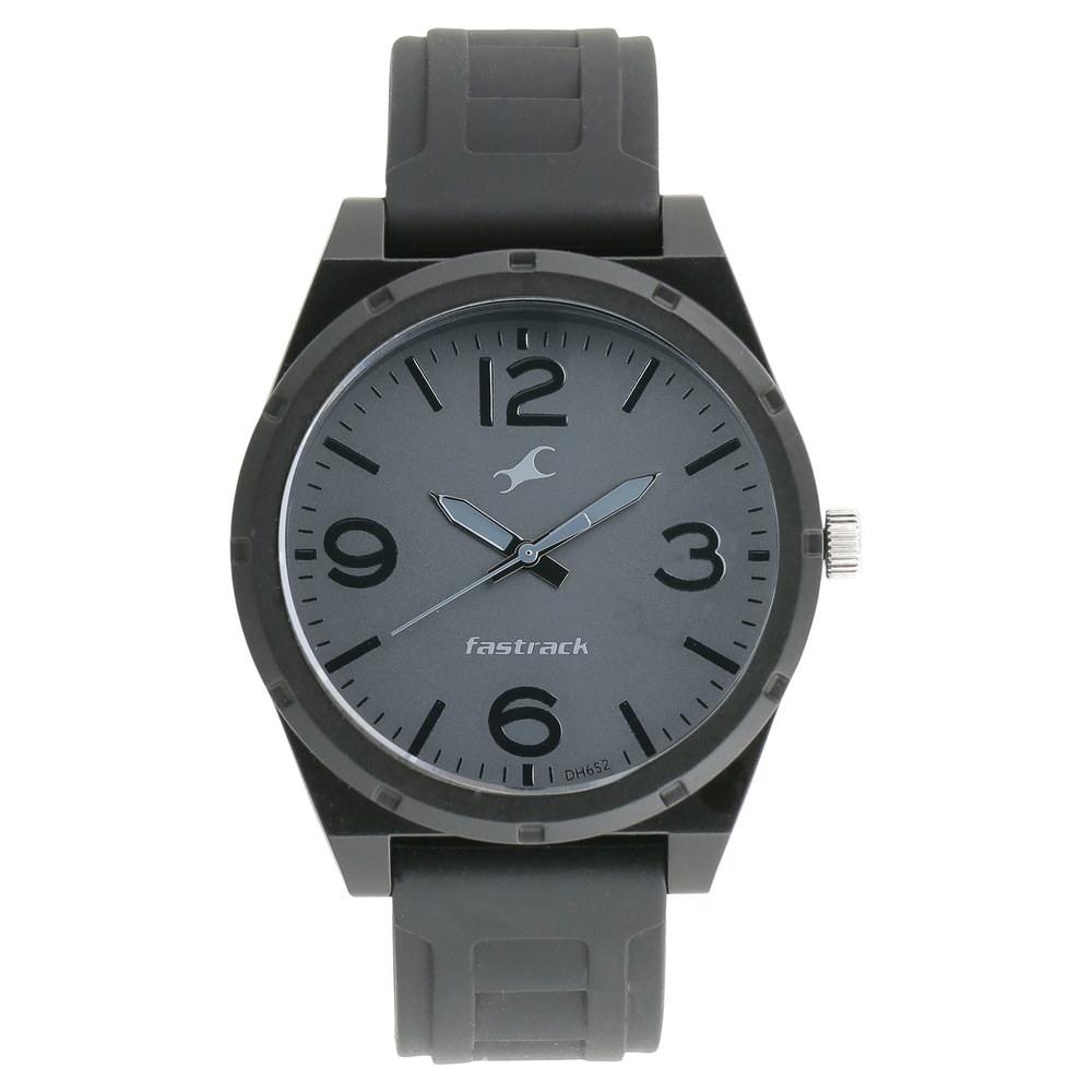 Buy Online Fastrack Trendies Quartz Analog Grey Dial Silicone Strap Watch for Guys nr38040pp01 Titan