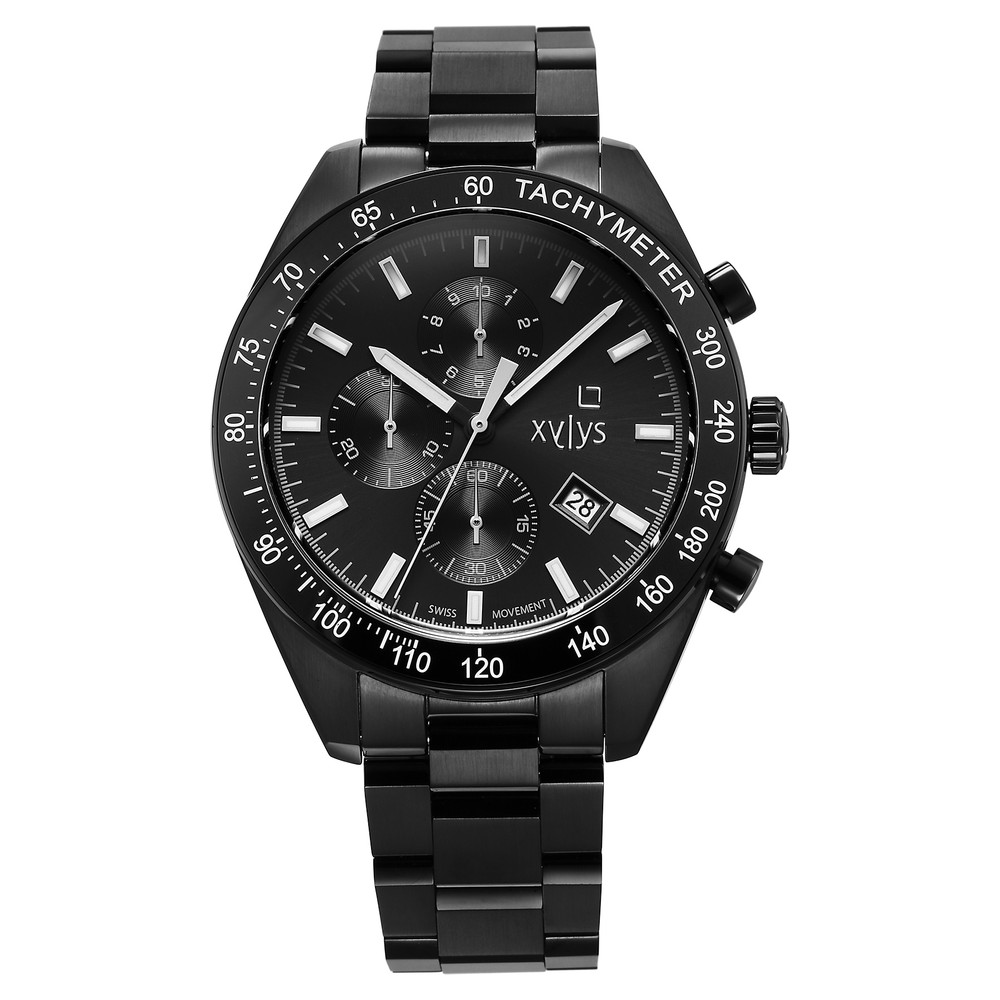 Buy Online Xylys Velocita Swiss Chronograph Stainless Steel Black