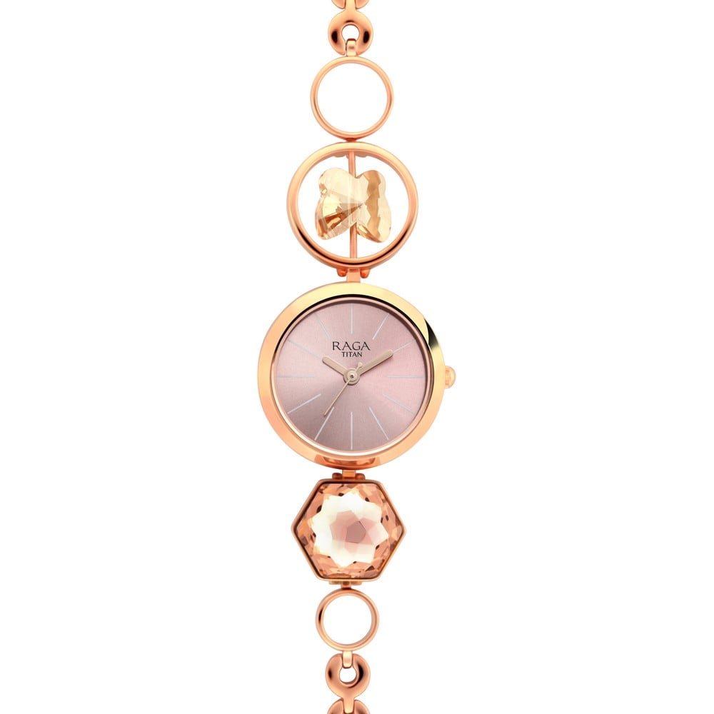 Buy Online Raga Women s Grace Watch Mother of Pearl Dial Ornate Bracelet ns2606wm09 Titan
