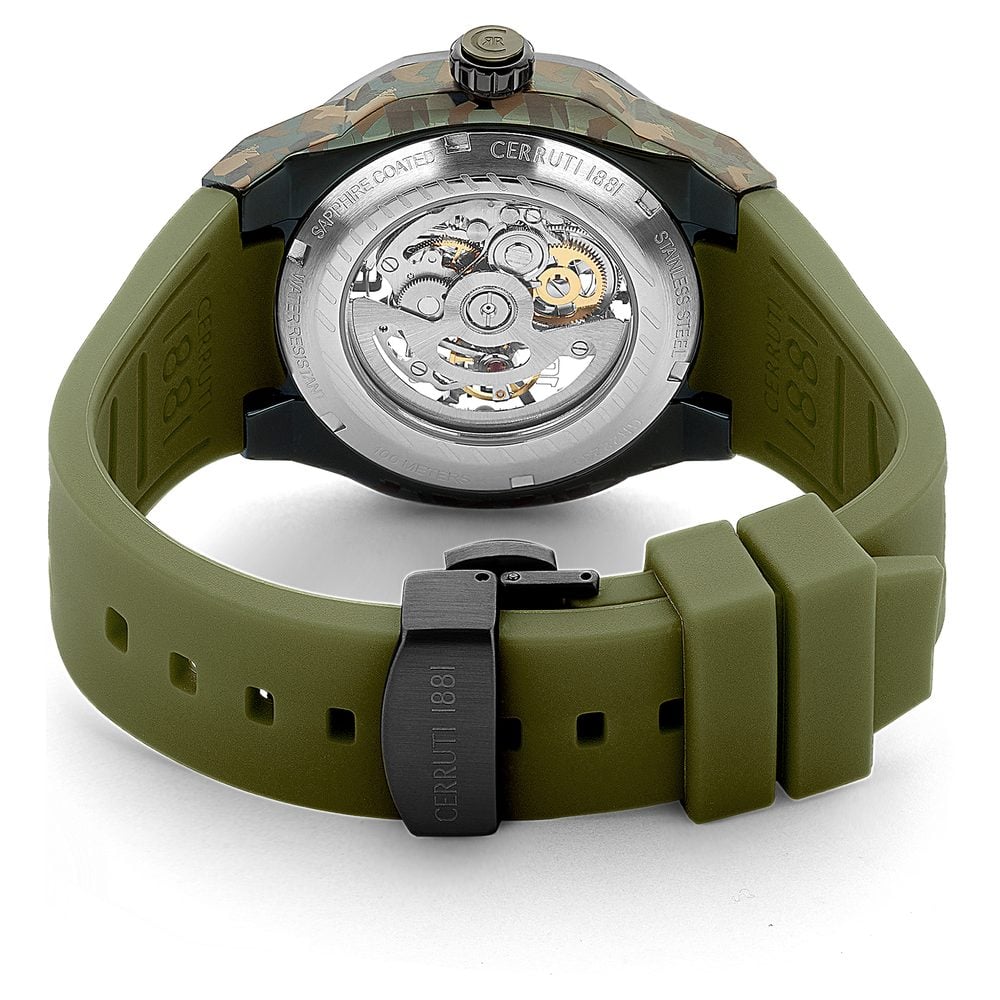 Buy Online Cerruti 1881 Green Dial Silicone Strap Watch for Men ...