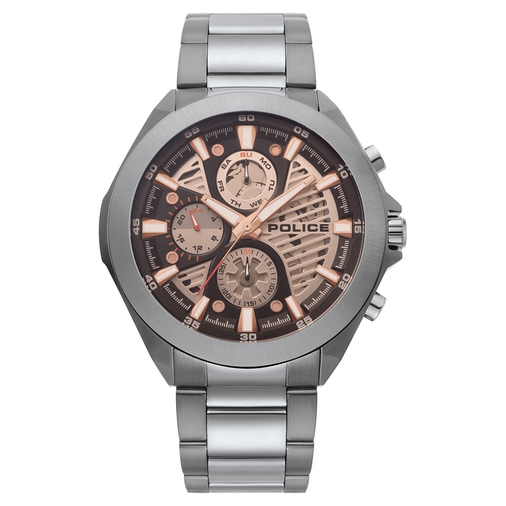 ロードウォーリア 15P Buy Online Police Quartz Multifunction Silver Dial Metal Strap