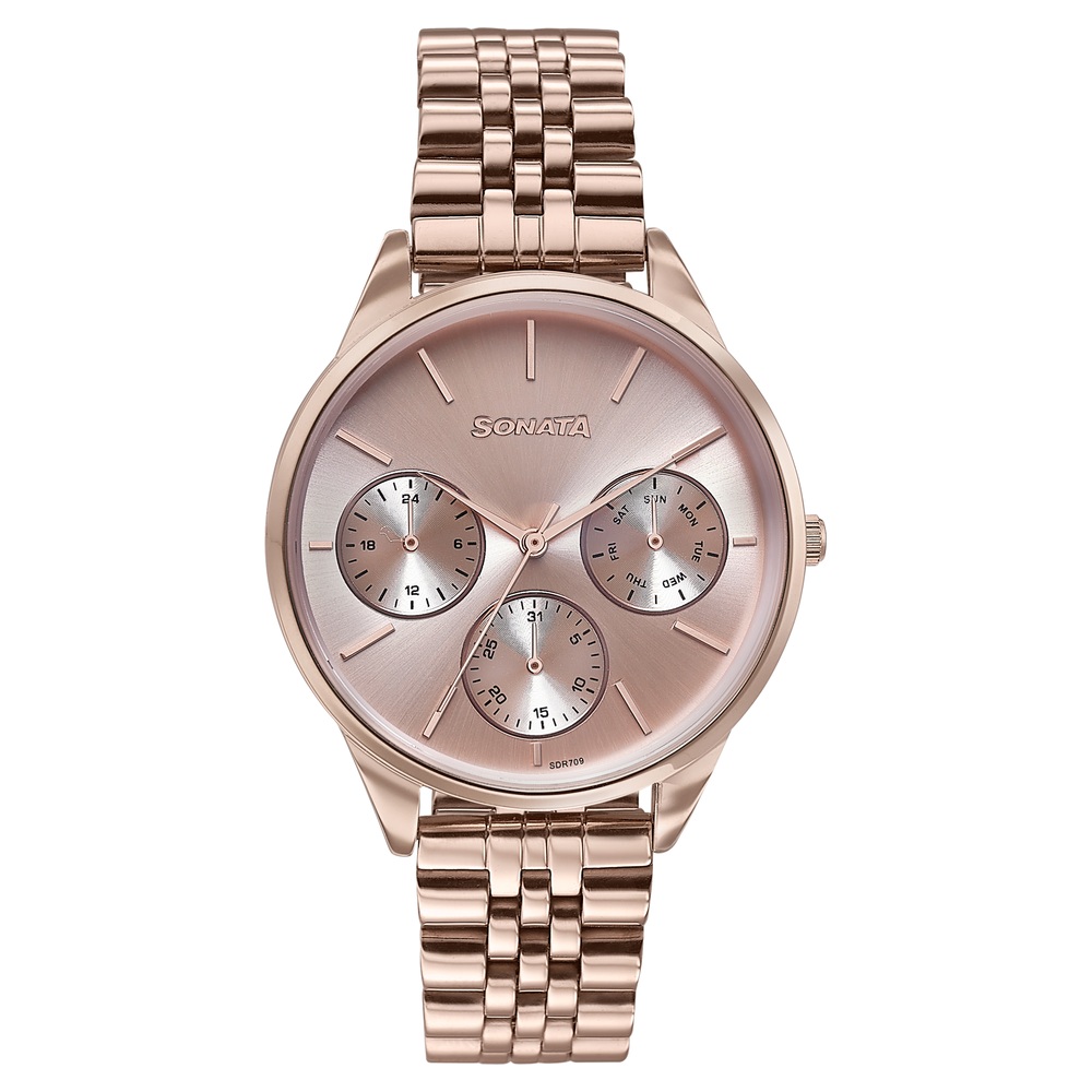 Buy Online Sonata Wedding Edit Quartz Multifunction Pink Dial