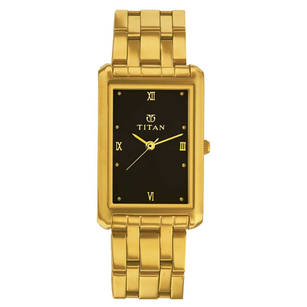Buy Online Titan Quartz Analog Black Dial Watch for Men 1416ym03 Titan