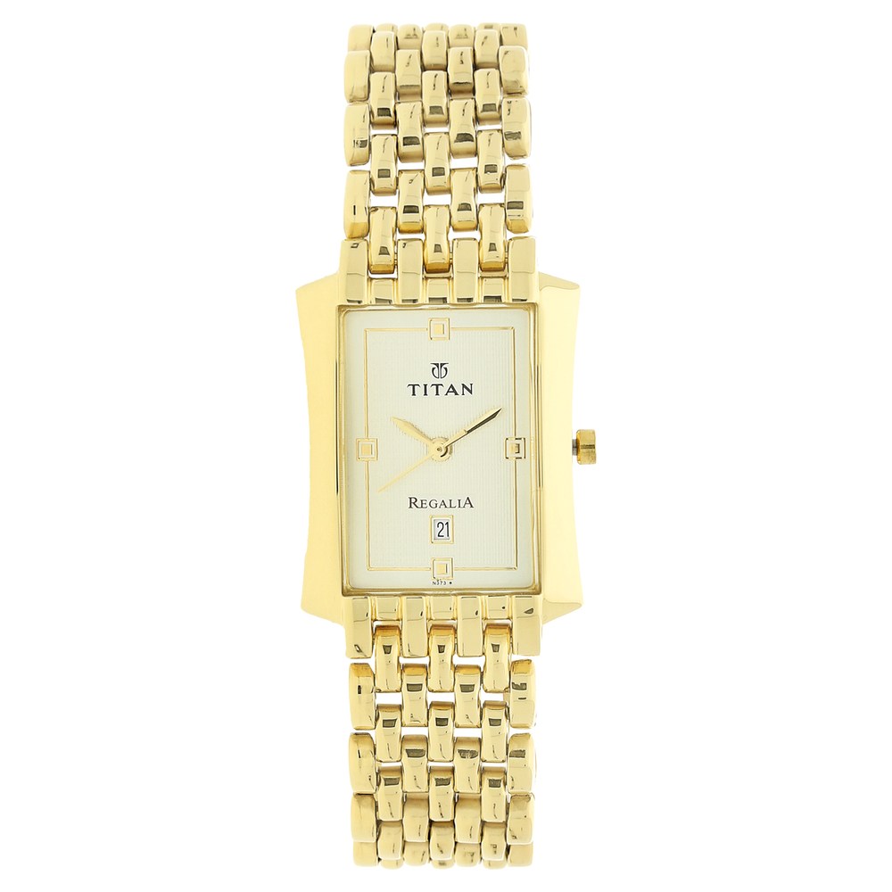 Ladies Titan Bracelet Quartz Watch Gold Tone .Watch Work God | eBay