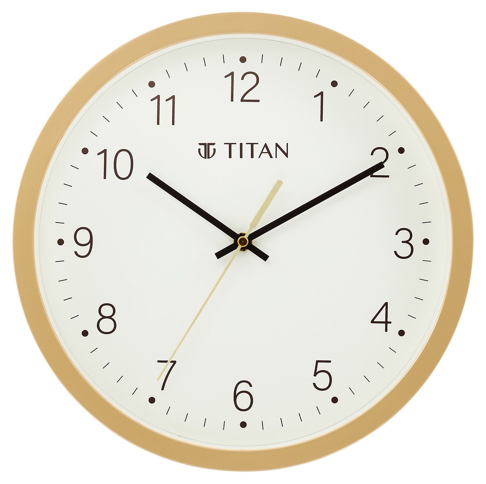 Buy Online Titan Classic Quartz Analog White Dial Wall Clock With Silent Sweep Technology