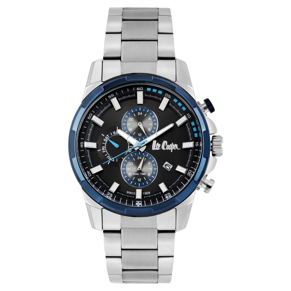 Buy Online Lee Cooper Quartz Multifunction Black Dial Stainless