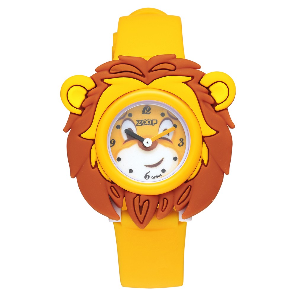 Buy Online Zoop Analog Lion Watch with Yellow Dial & Yellow Strap