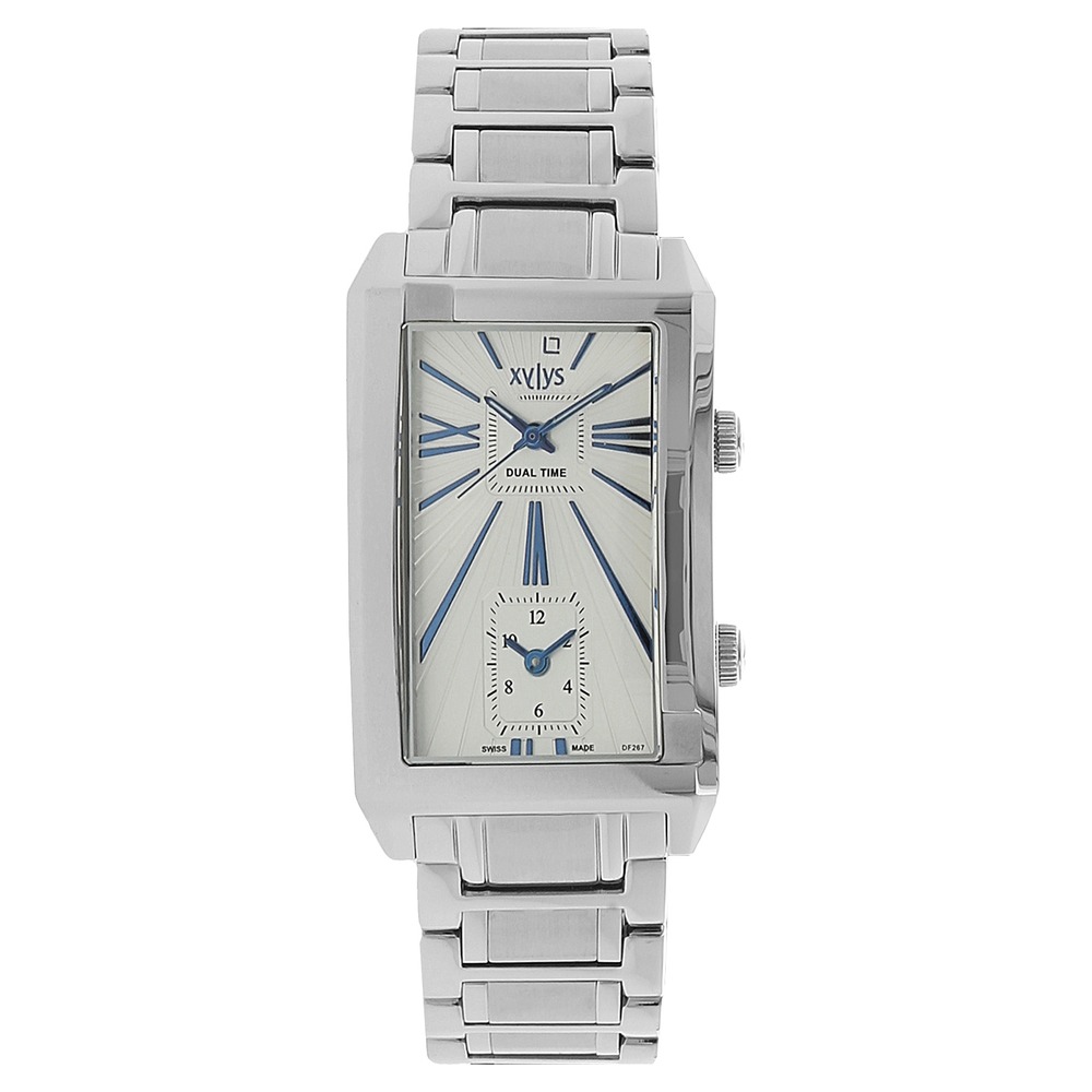 Buy Online Xylys Swiss Analog Silver Stainless Steel Strap and