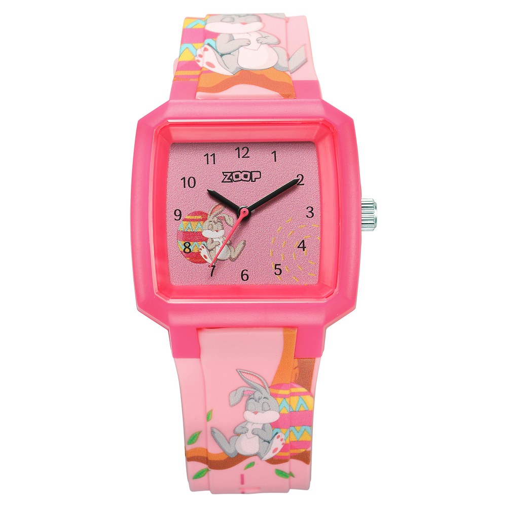 Buy Online Zoop By Titan Forest Story Quartz Analog Pink Dial Silicone Strap Watch For Kids 26039pp03w Titan