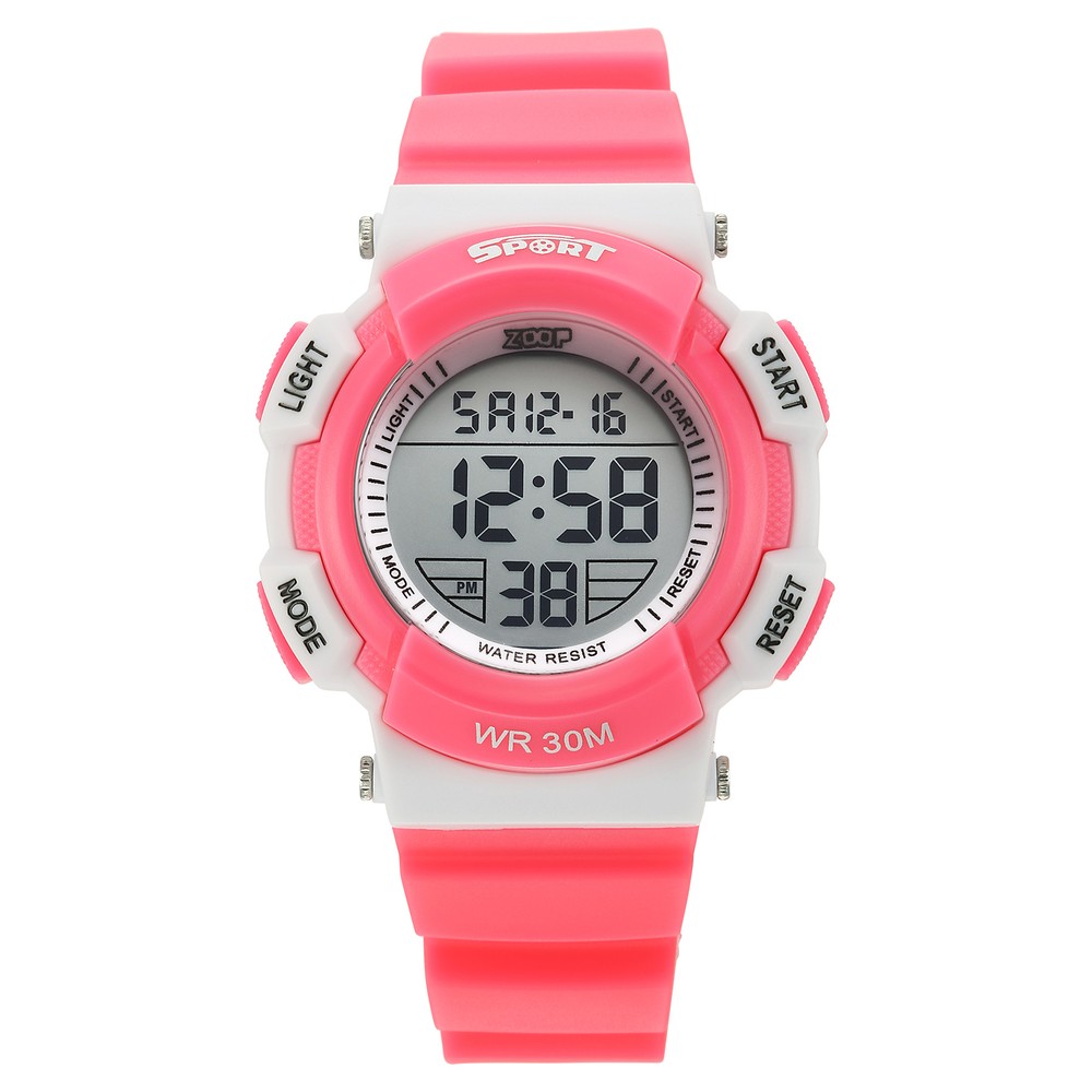 Buy Online Zoop Digital Watch with Digital Dial & Pink Strap for