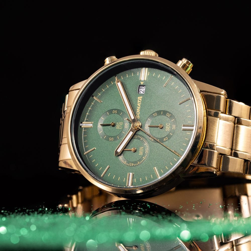 Sonata mens gold watch hotsell