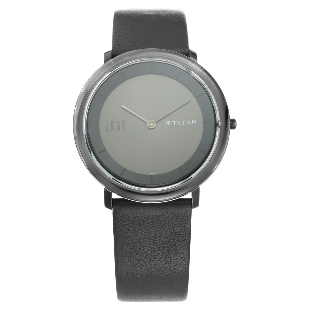 Buy Online Titan Quartz Analog Anthracite Dial Leather Strap Watch for Men ns1778nl01 Titan