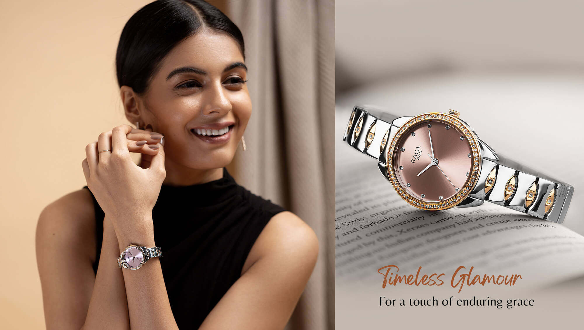 Buy Online Titan Raga Showstopper Quartz Analog Silver Dial Metal