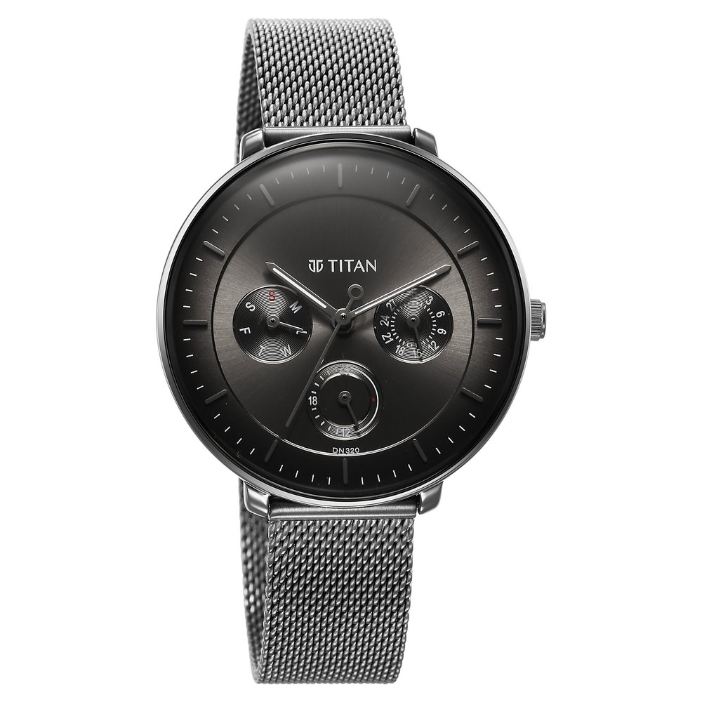 Buy Online Titan Noir Anthracite Analog Stainless Steel Strap